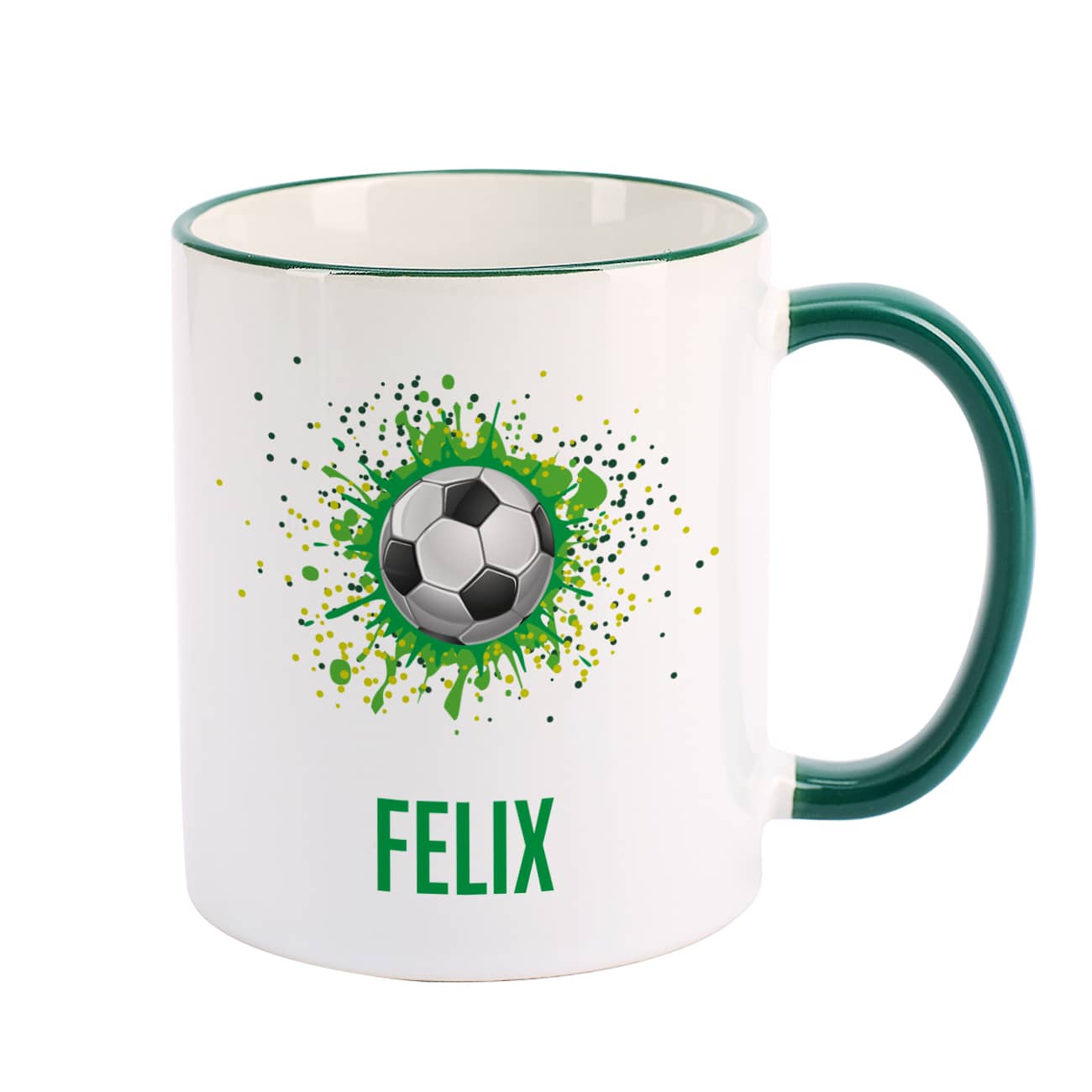 Tasse mit Fussball-Motiv und Name