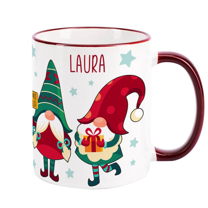 Mit Name personalisierte Tasse zu Weihnachten