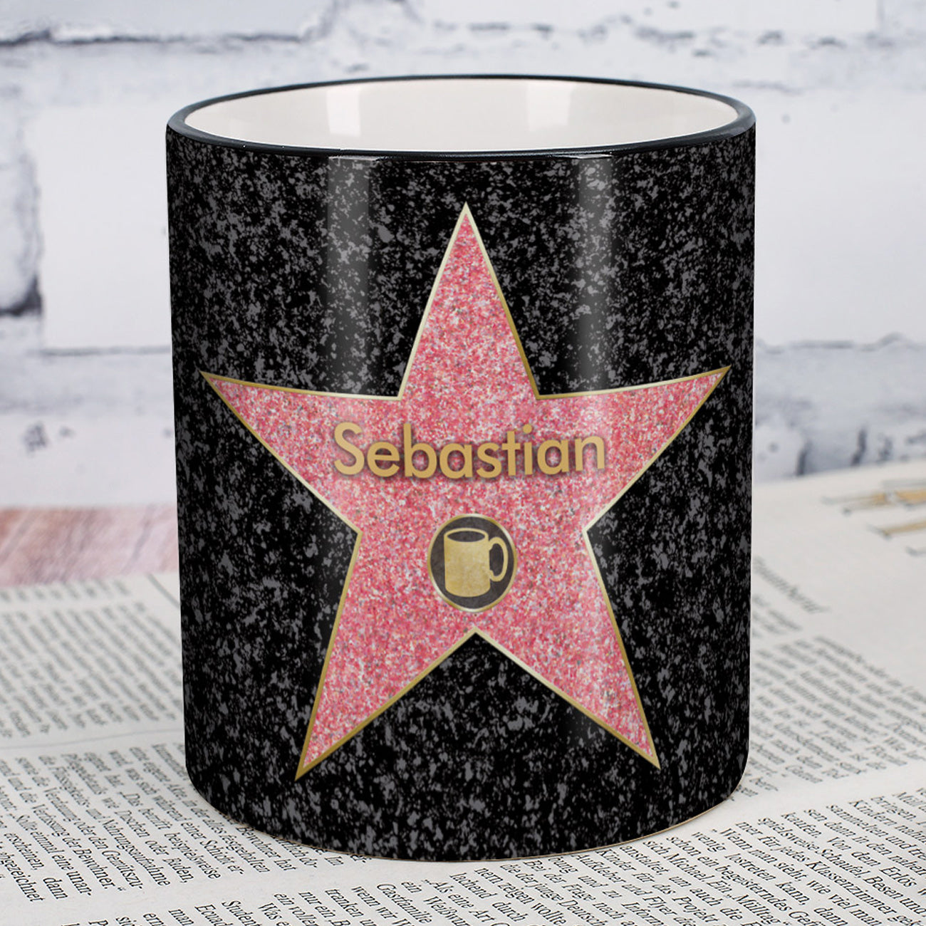 Tasse Walk Of Fame mit ihrem Wunschnamen