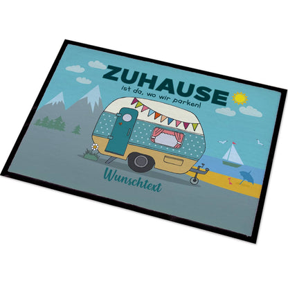 Wohnwagen-Fußabtreter mit Wunschtext