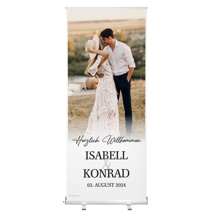 Persönliches Foto Rollup Banner zur Hochzeit