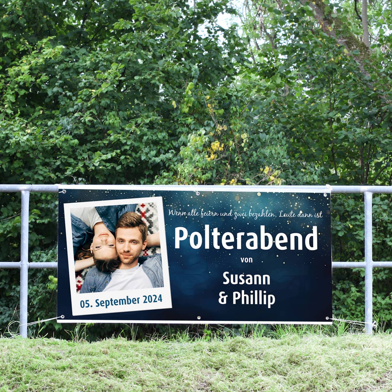 XXL Banner - für den Polterabend mit Foto