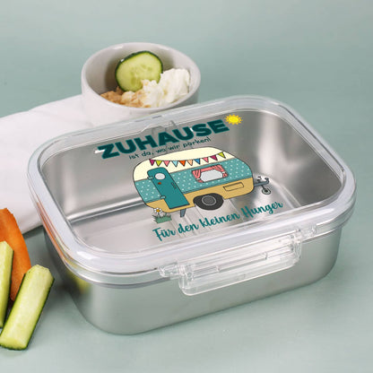 Zuhause ist da, wo wir parken! - Lunchbox für den Camper mit Wunschtext