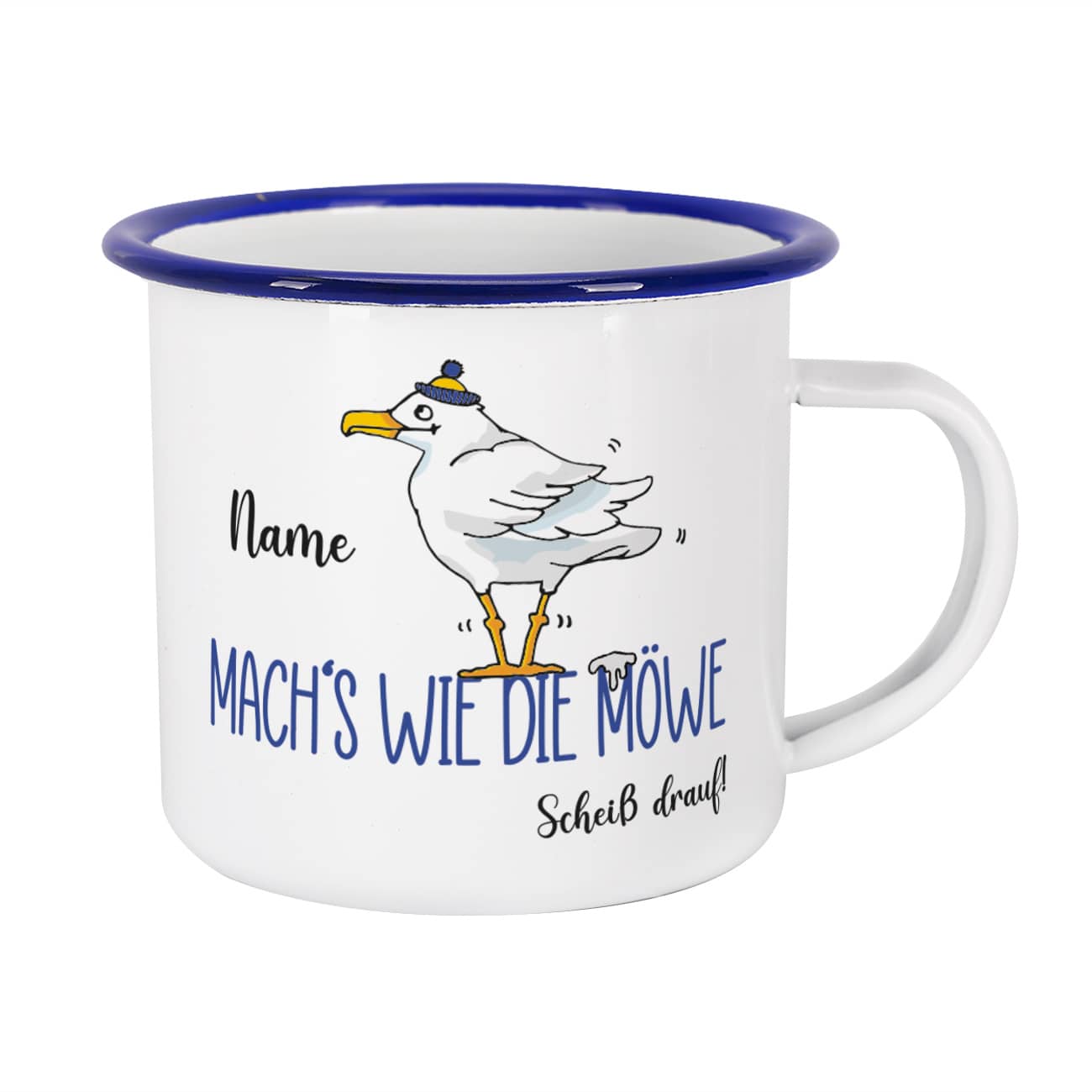 Mach's wie die Möwe...Scheiß drauf! Tasse