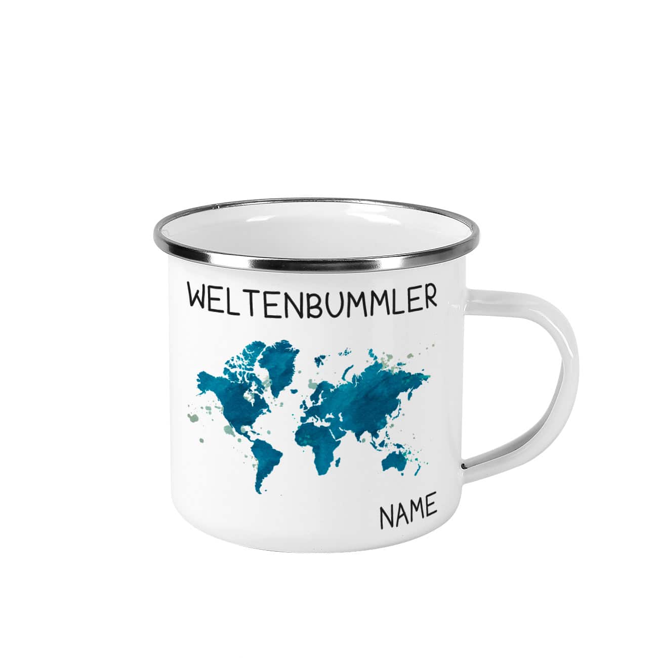 Emaillebecher für Weltenbummler