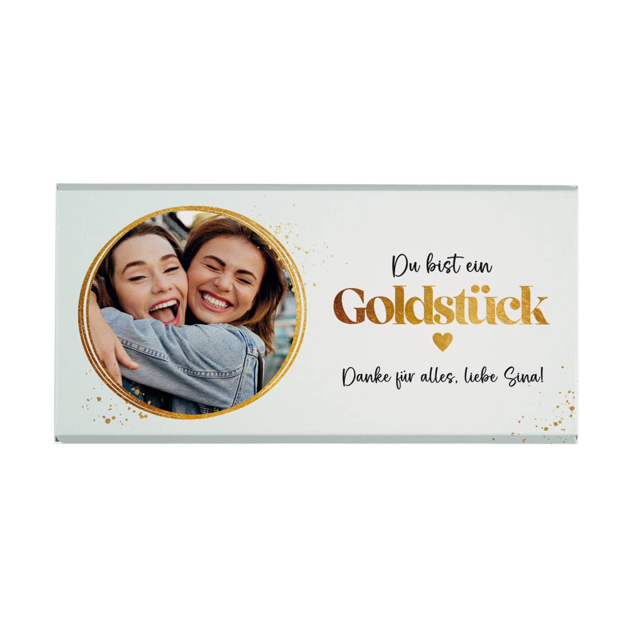 Du bist ein Goldstück - Foto - Schokolade mit Ihrem Text