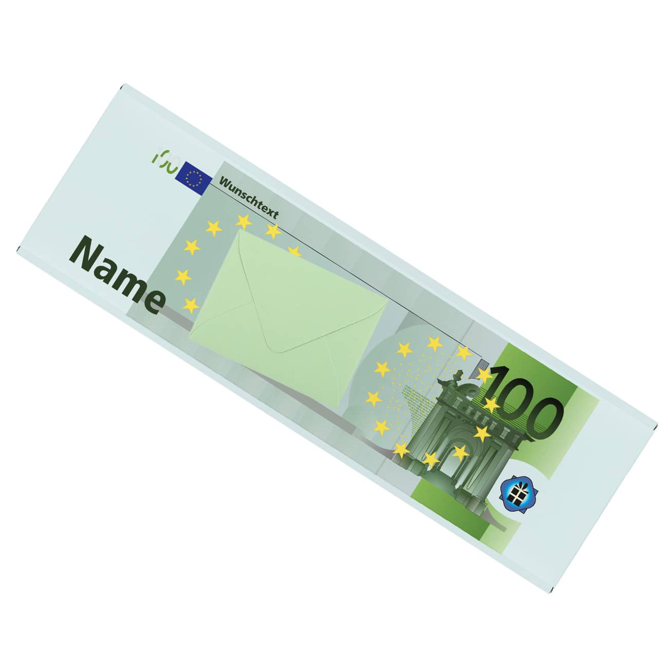 XL- Euro Schokolade mit Geldumschlag und persönlichem Text und Name 