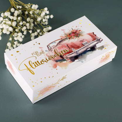 Geldgeschenk zur Hochzeit - persönliche Geschenkbox mit Goldfolie veredelt