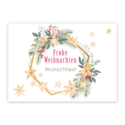 Weihnachtskarte mit Wunschtext