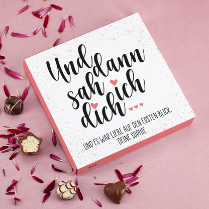 Und dann sah ich dich ... Lindt Pralinen mit Liebeserklärung