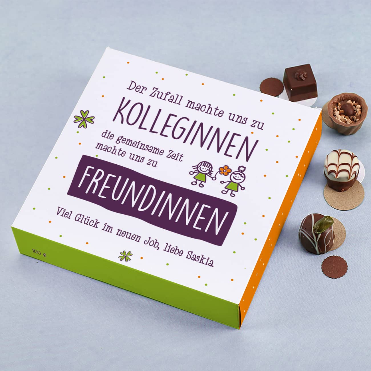 Lindt Pralinen mit Spruch - Geschenk zum Abschied für Kolleginnen