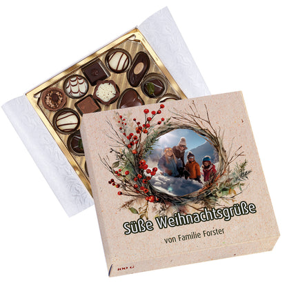 Weihnachtsgeschenk - Lindt Pralinés mit Ihrem Foto und Text