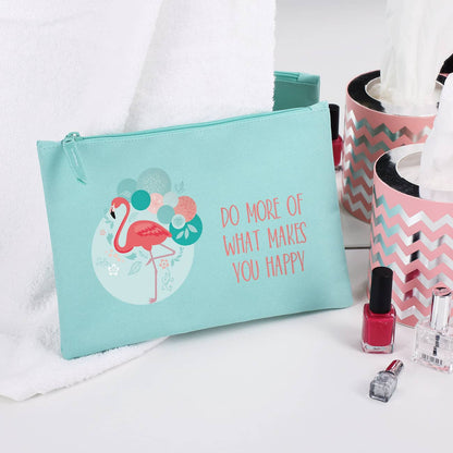 Beautycase mit Flamingo und Wunschtext