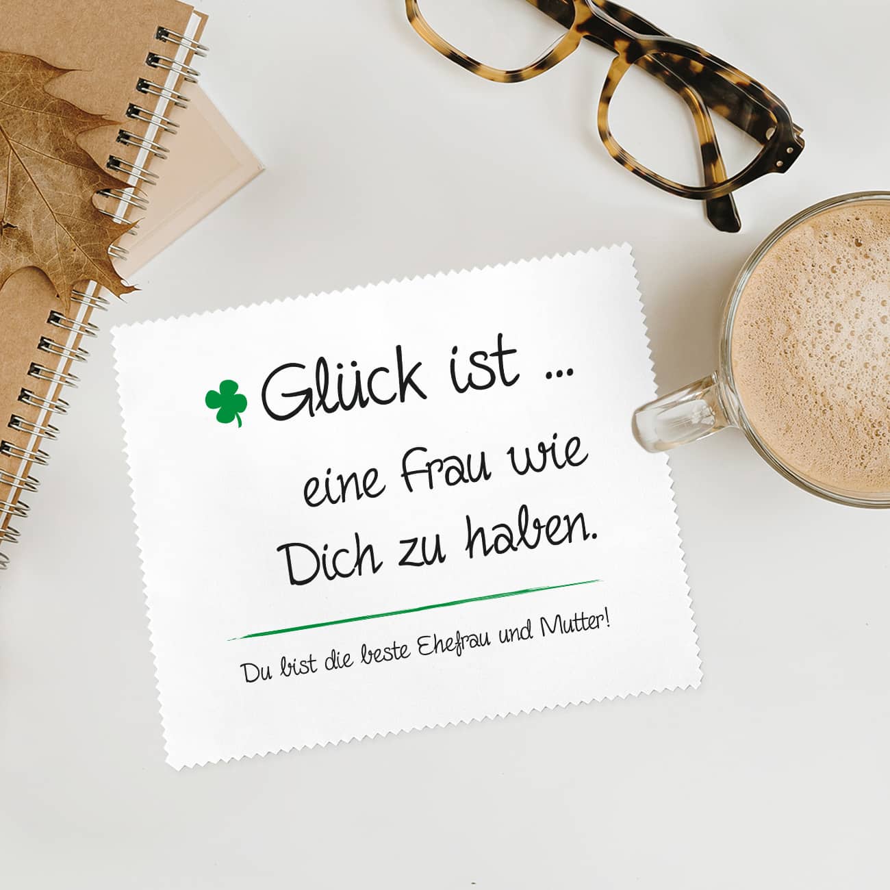 Brillenputztuch als Geschenk zum Valentinstag