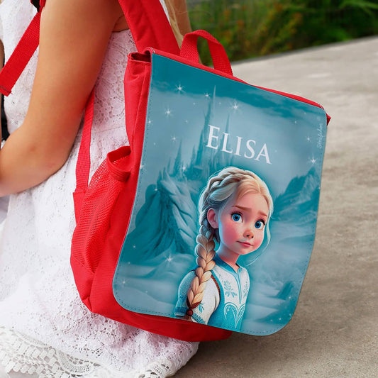 Kindergartenrucksack mit Prinzessin, Name oder Initialen