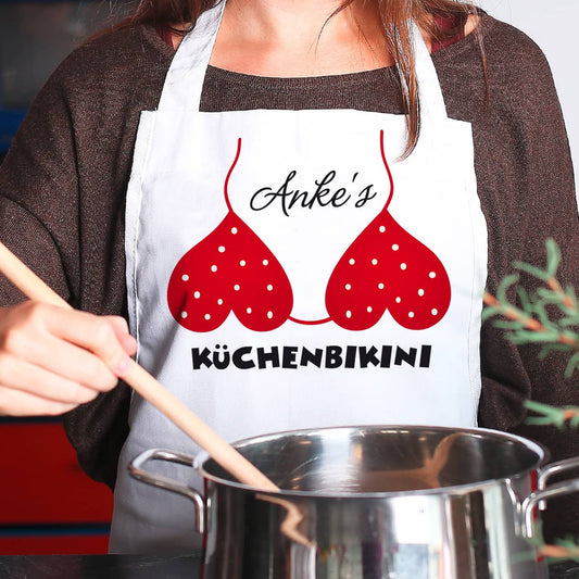 Küchenbikini Schürze mit Wunschname