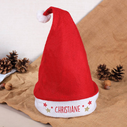 Weihnachtsmütze mit Aufdruck von Name