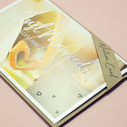 Hochzeitskarte - Just Married - Nature Card