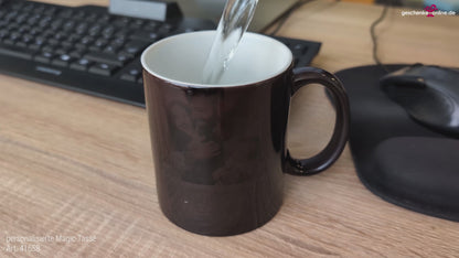 Magic Tasse mit 4 Fotos und Wunschtext