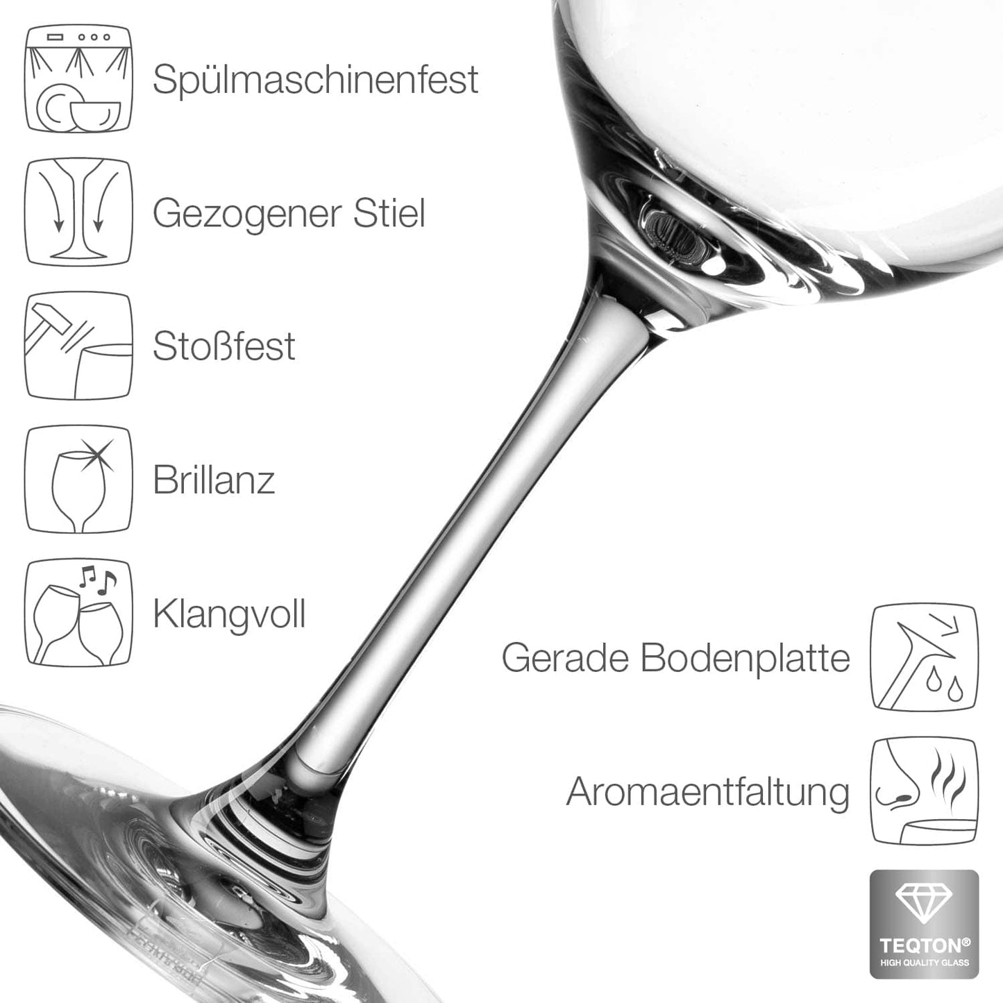 Modernes Weinglas mit Namensgravur und Herzchen