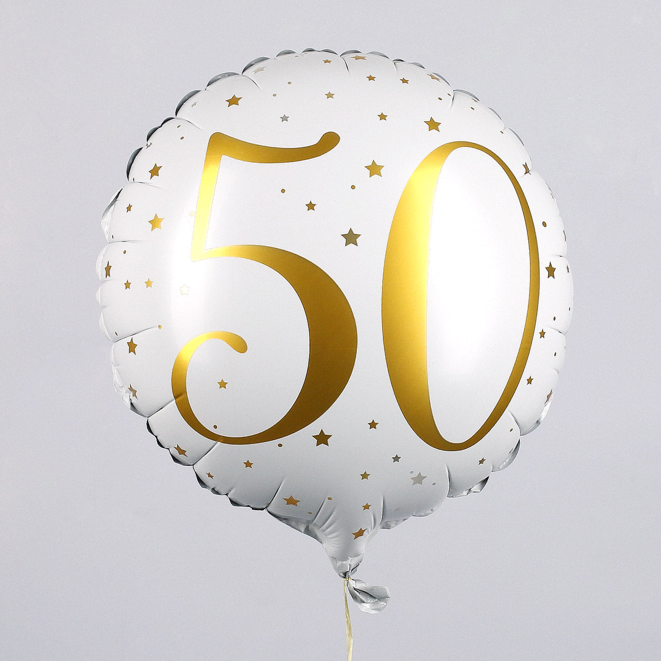 Folienballon zum 50. Geburtstag in weiß