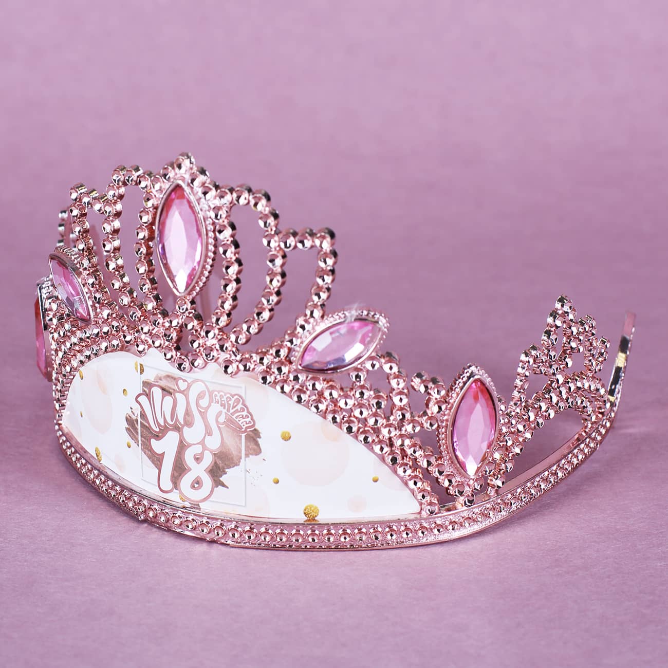 Diadem in Rosa für "Miss 18" zum Geburtstag