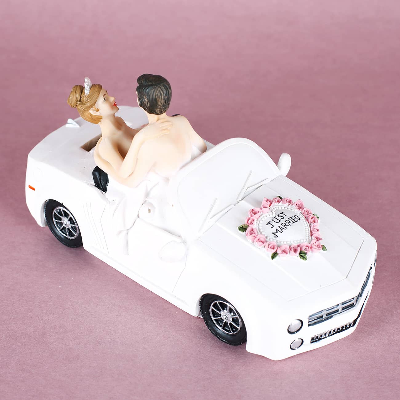 Nacktes Ehepaar im Auto - Just Married Spardose