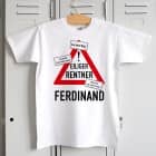 T-Shirt mit Wunschname - Achtung! Eiliger Rentner