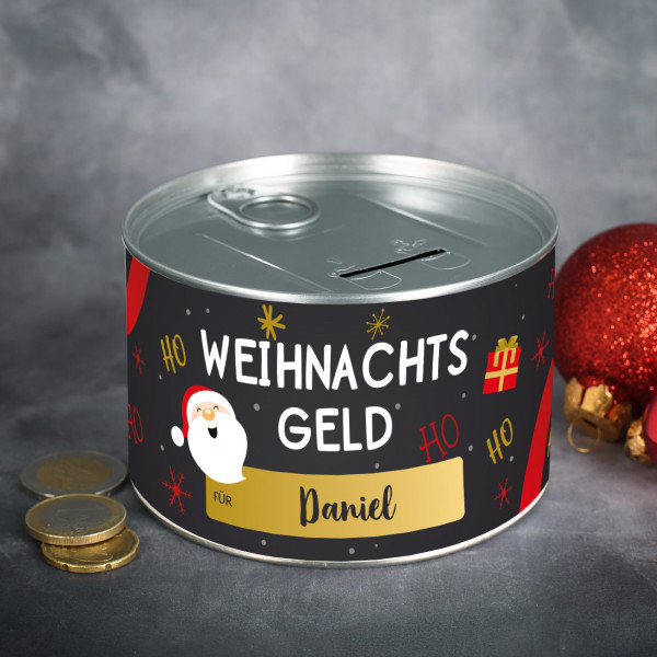 Spardose zu Weihnachten mit Name personalisiert