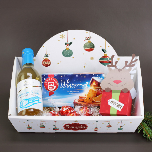 Geschenkset mit Glühwein, Tee und Schokolade zu Weihnachten