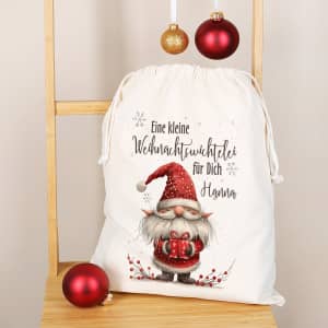 Geschenksack für Weihnachtsgeschenke mit Name