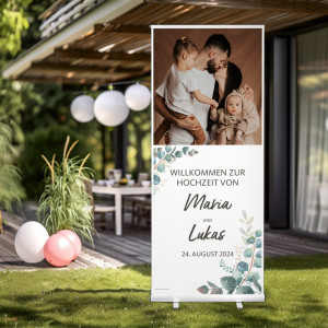 Banner zur Hochzeit mit Foto