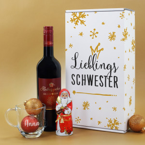 Glühwein Geschenkset zu Weihnachten personalisiert