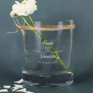 Vase zur Hochzeit mit individueller Gravur