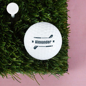 Golfball mit Name personalisiert