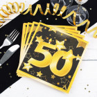 Servietten Star zum 50. Geburtstag