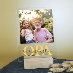 Acrylglas für Opa mit Foto & Text personalisiert