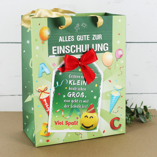 Bunte Geschenktasche zur Einschulung