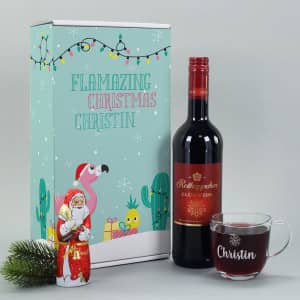 Glühwein Geschenkset zu Weihnachten personalisiert