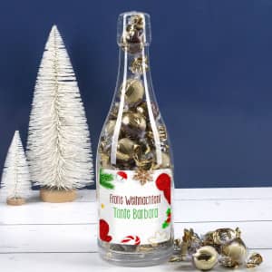 Weihnachtspralinen in Flasche