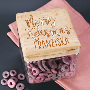 Keksdose Merry Keksmas mit Personalisierung