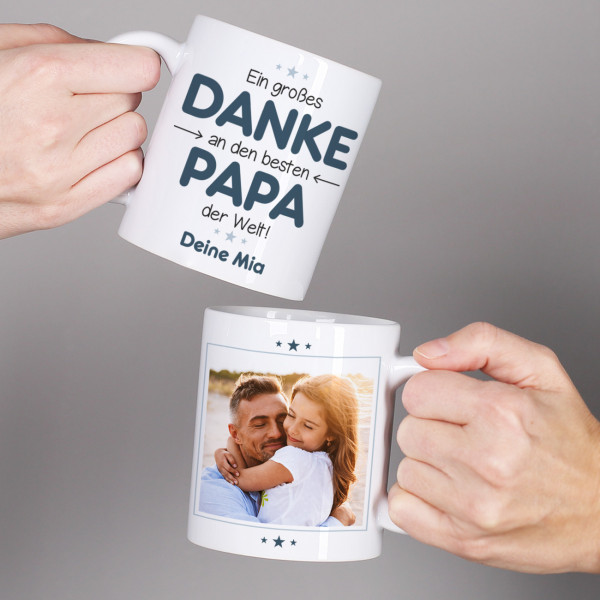 Fototasse zum Vatertag für den besten Papa der Welt