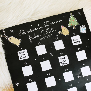 DIY Adventskalender zum Freirubbeln