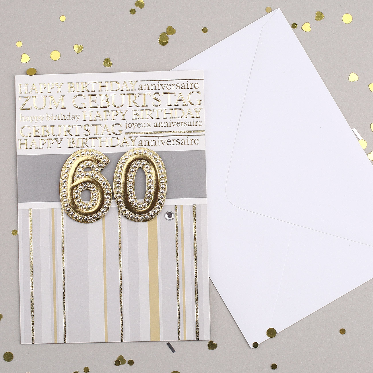 Handgemachte Gluckwunschkarte Zum 60 Geburtstag