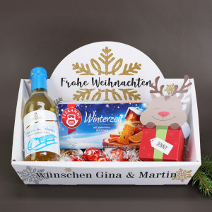 Glühwein Geschenkset zu Weihnachten personalisiert