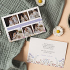 Dankeskarte zur Hochzeit mit vielen Fotos und Wildblumen