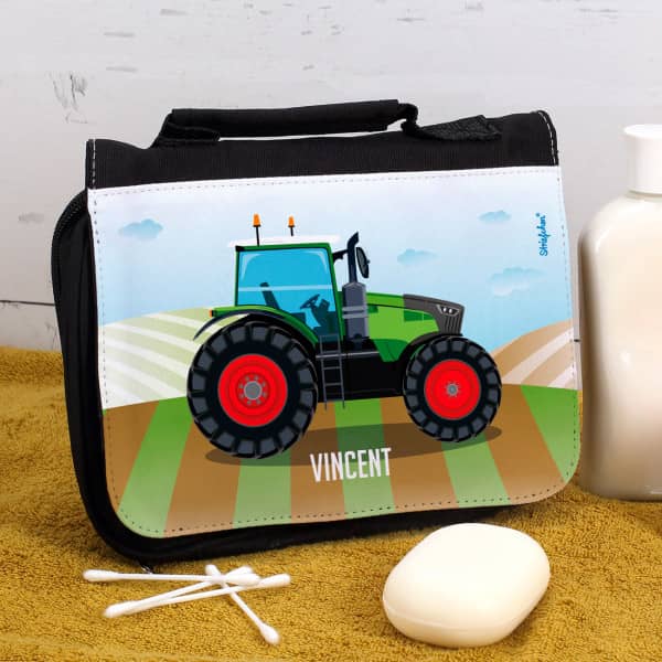 Traktor - Waschtasche mit Name