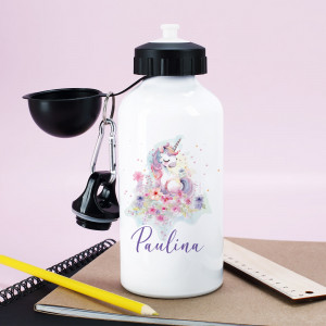 Trinkflasche mit Einhorn & Name