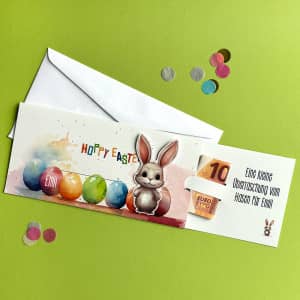 Geldgeschenk zu Ostern personalisiert