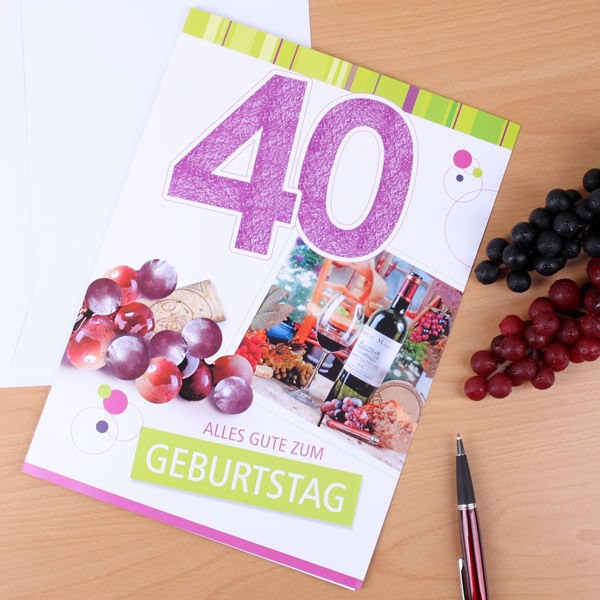 Karte Xl Zum 40 Geburtstag